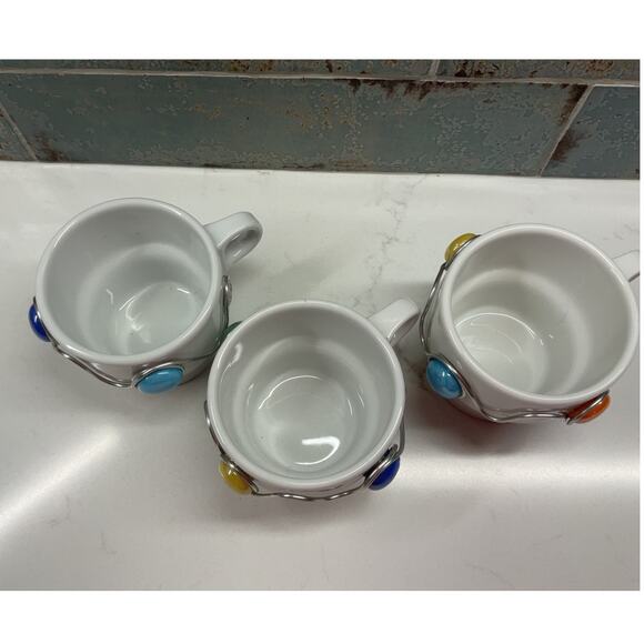 Upcycled Art Thomas Rosenthal Germany A22 Stackable Ceramic Mugs Set of 3 - Picture 7 of 15